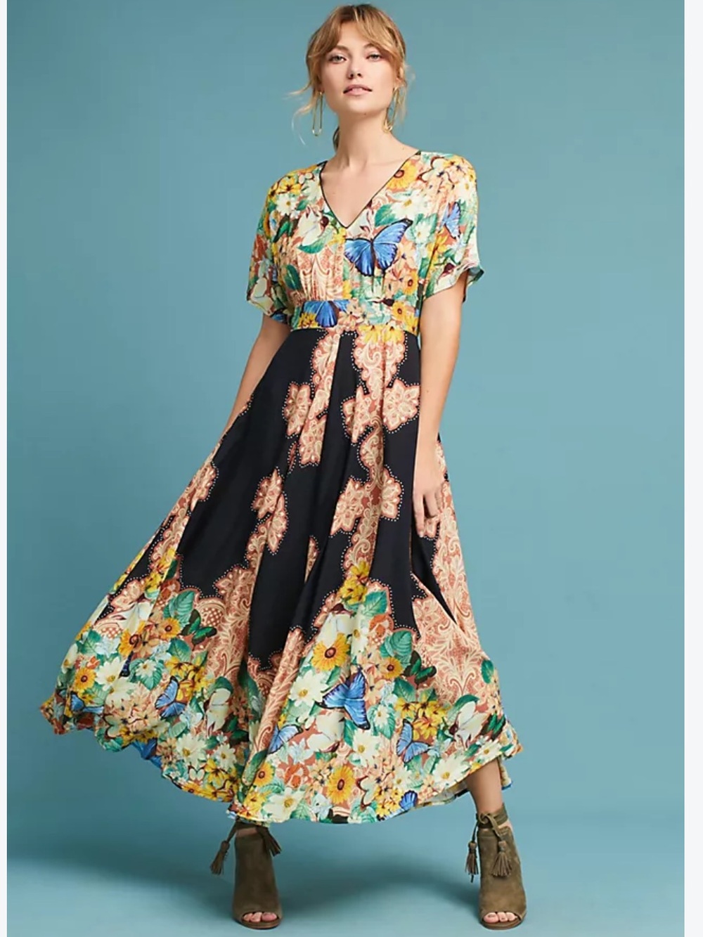FARM Rio Butterfly maxi dress